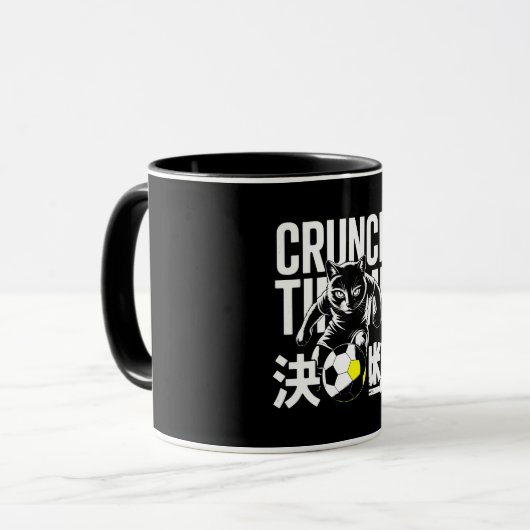 Ferocious Crunch Time Soccer Cat Mug マグカップ (正面左)