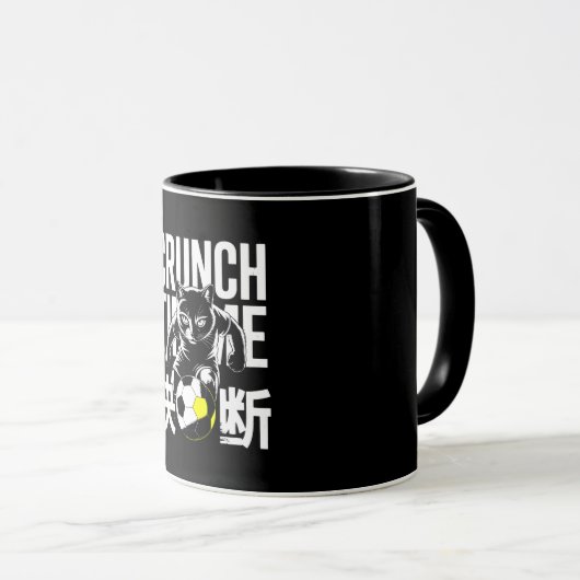 Ferocious Crunch Time Soccer Cat Mug マグカップ (正面右)