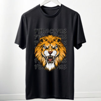 Ferocious Lion Graphic T-Shirt – Savage Alpha Gym  Tシャツ