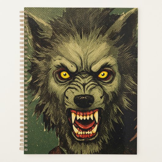 Ferocious Werewolf Horror Illustration プランナー手帳 (正面)
