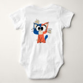 Ferociously Cute Cat ベビーボディスーツ (裏面)