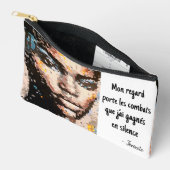 Férocité Portrait Pixel Art Vibrant アクセサリーポーチ (見開き)