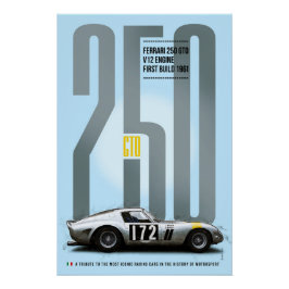 Ferrari 250GTO Silver Tribute ポスター