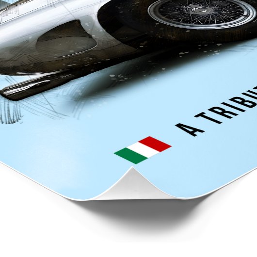 Ferrari 250GTO Silver Tribute ポスター (コーナー)