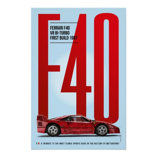 Ferrari F40 Tribute ポスター (正面)
