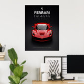 Ferrari LaFerrari Red Hypercar ポスター (ホームオフィス)