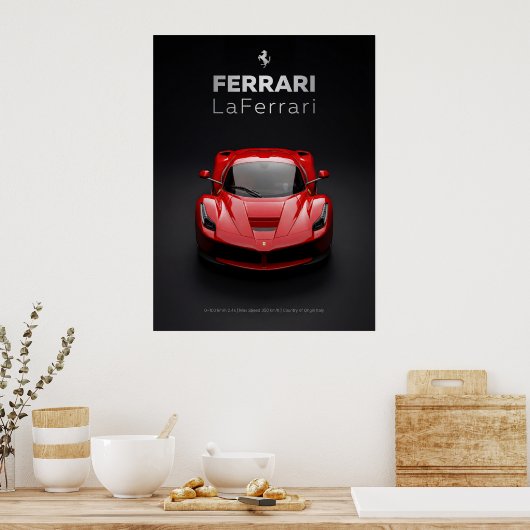 Ferrari LaFerrari Red Hypercar ポスター (キッチン)