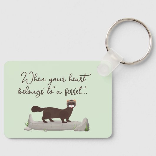 Ferret! Cute gift for ferret loving friend! キーホルダー (正面)