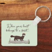 Ferret! Cute gift for ferret loving friend! キーホルダー (正面)