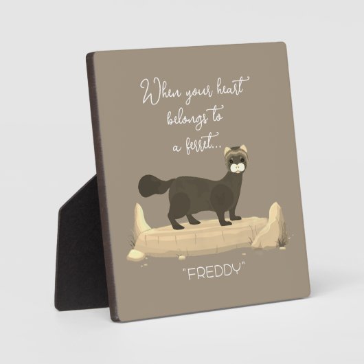 Ferret! Cute gift for ferret loving friend! フォトプラーク (正面)