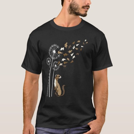 Ferret Dandelion Flower For Dandelions and Ferrets Tシャツ (正面)