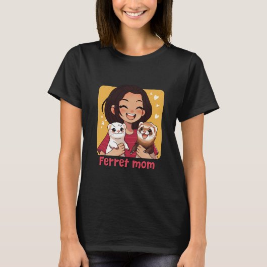 Ferret Mom Graphic T-Shirt Tシャツ (正面)