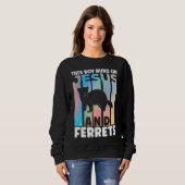 Ferret Outfit for Ferret Lover Apparel for Boys スウェットシャツ (正面フル)