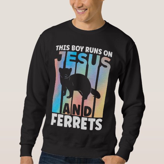 Ferret Outfit for Ferret Lover Apparel for Boys スウェットシャツ (正面)