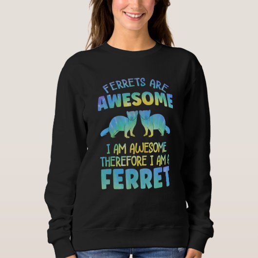 Ferret Outfit for Ferret Lover Apparel for Women G スウェットシャツ (正面)