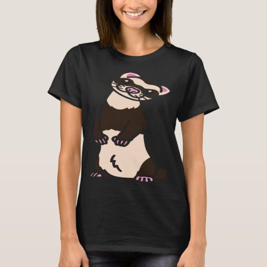 Ferret Whisperer European Polecat Wildlife Animal  Tシャツ (正面)