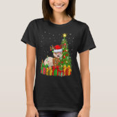 Ferret Xmas Holiday Santa Ferret Christmas Tree Tシャツ (正面)