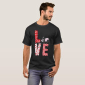 Ferrets Valentines Day Love Valentine Cute Hearts  Tシャツ (正面フル)