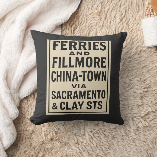 Ferries and Fillmore Throw Pillow クッション (ブランケット)