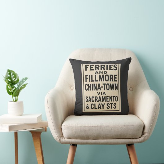Ferries and Fillmore Throw Pillow クッション (椅子)