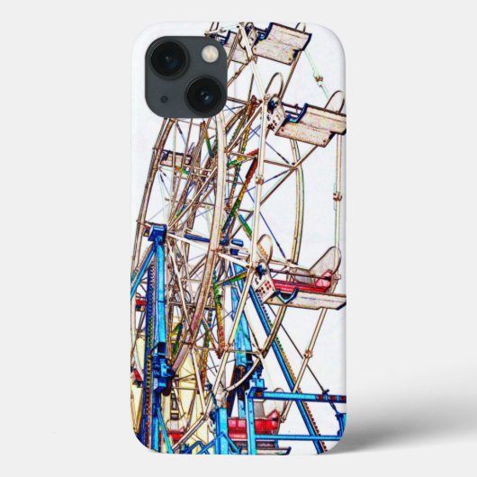 Ferris Wheel-Chalk Outline by Shirley Taylor Case-Mate iPhoneケース (裏面)