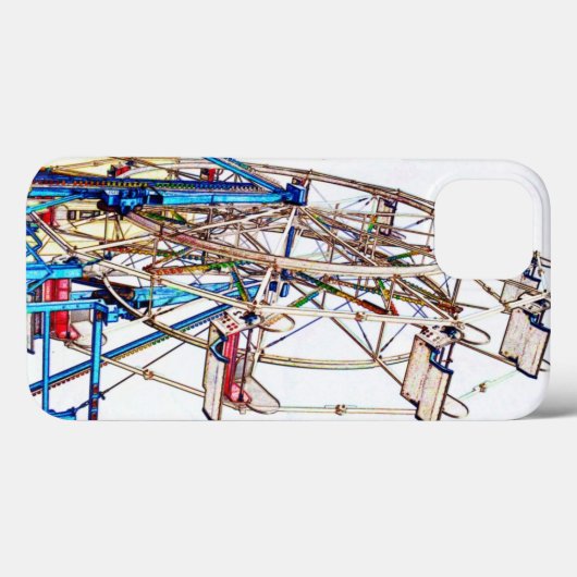 Ferris Wheel-Chalk Outline by Shirley Taylor Case-Mate iPhoneケース (裏面 (横))