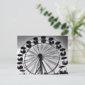 Ferris Wheel in Black and White Photo Gifts ポストカード (スタンド正面)