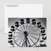 Ferris Wheel in Black and White Photo Gifts ポストカード (正面/裏面)