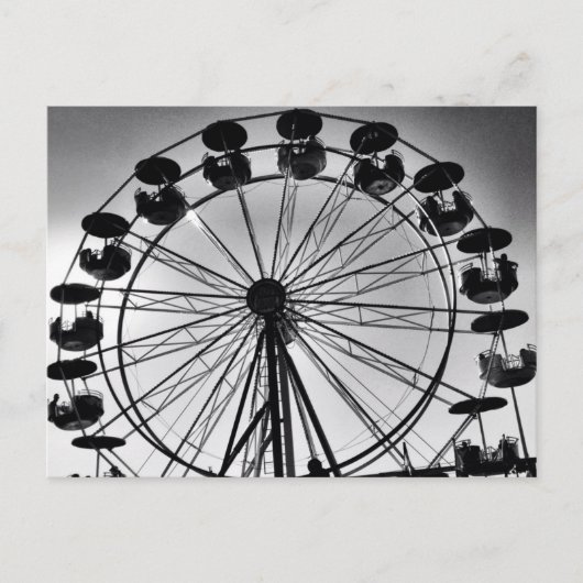 Ferris Wheel in Black and White Photo Gifts ポストカード (正面)