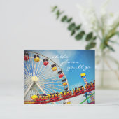 Ferris Wheel Roler Coaster Places You Goスクリプト ポストカード (スタンド正面)