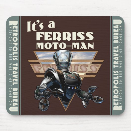 FerrissのMoto人のロボットマウスパッド マウスパッド (正面)