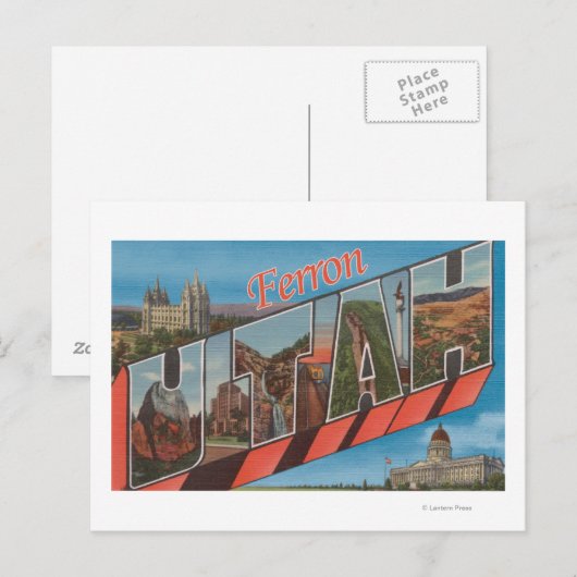 Ferron, UtahLarge Letter ScenesFerron, UT ポストカード (正面/裏面)