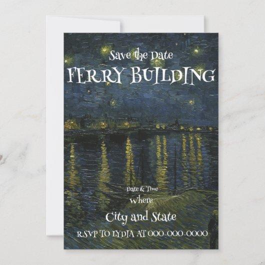 FERRY BUILDING WINE PARTY PEOPLE WATCHING 2050 招待状 (正面)