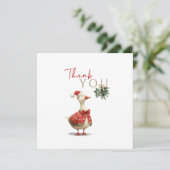 Fest Winter Birthday One Silly Christmas Goose サンキューカード (スタンド正面)