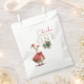 Fest Winter Birthday One Silly Christmas Goose  フェイバーバッグ (クリップ留めされた状態)