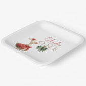 Fest Winter Birthday One Silly Christmas Goose  ペーパープレート (傾斜あり)