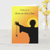 Festaのディディミアムサン・コーノのSt. Conoの挨拶状の饗宴 カード (黄色い花)