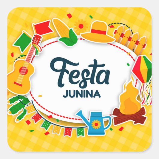 Festa Junina スクエアシール (正面)