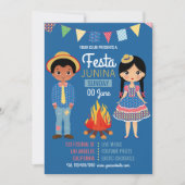 Festa Junina 企業・クラブパーティーの写真招待状 招待状 (正面)