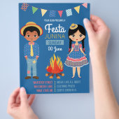 Festa Junina 企業・クラブパーティー招待状 チラシ (手)