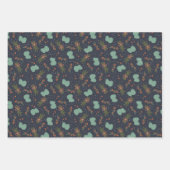 festif floral hivernale, collection jour de neige ラッピングペーパーシート (正面)