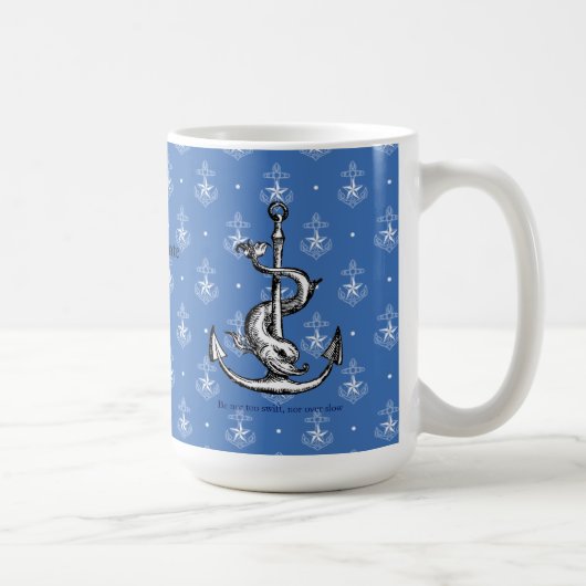 Festina Lente - "ゆっくりと、しかし確実に" コーヒーマグカップ (右)