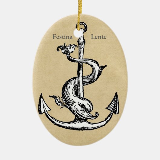 Festina Lente – ゆっくり急いで セラミックオーナメント (正面)