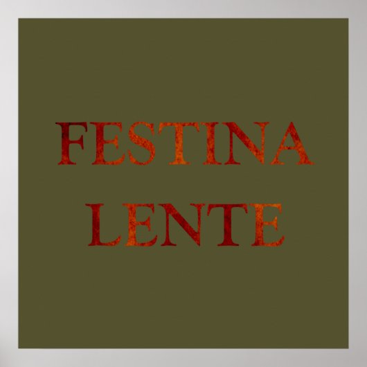 festina lente ポスター (正面)