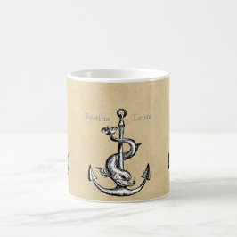 Festina Lente -急ぎをゆっくり作って下さい コーヒーマグカップ