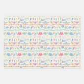 Festival Camping On Gingham ラッピングペーパーシート (正面3)