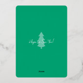 Festival Celebration Christmas Green 箔招待状 (裏面)