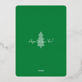 Festival Celebration Christmas Yellow Green 箔招待状 (裏面)