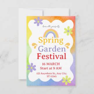 Festival Invitation – Vibrant Event Party Invite サンキューカード