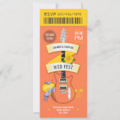 Festival Love Rock ’n’ Roll Wedding Ticket 招待状 (正面)